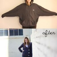 diy cómo transformar una sudadera en una americana