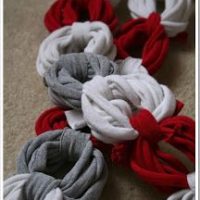 como hacer un foulard con tiras de camiseta