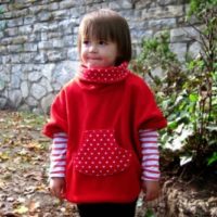 patrón y tutorial de poncho para niños