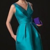 patron vestido elegante escote en V