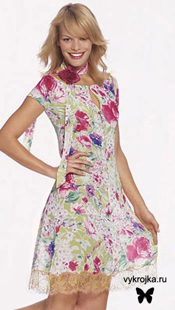 vestido de verano patrón de Burda