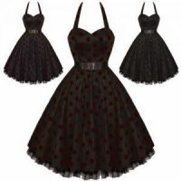 patron vestido de fiesta rockabilly