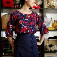 patrón de blusa con manga ranglán