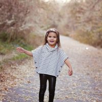 tutorial: poncho infantil de primavera con cuello