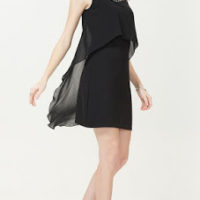 vestido con crop top con vuelo