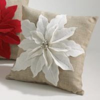 cojin flor de pascua. Patrón gratis y tutorial