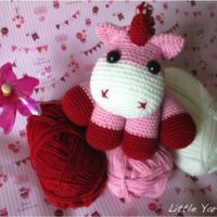 patrón amigurimi unicornio