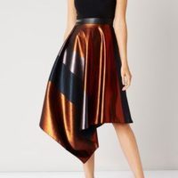 vestidos de fiesta para Navidad con telas metilizadas